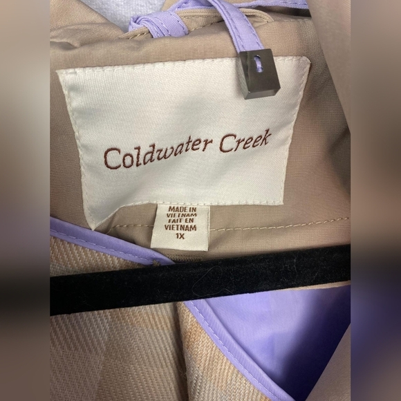 Coldwater Creek Lavender Sky Hooded Tunic Length Vest Women Size 1X - Picture 6 of 9
